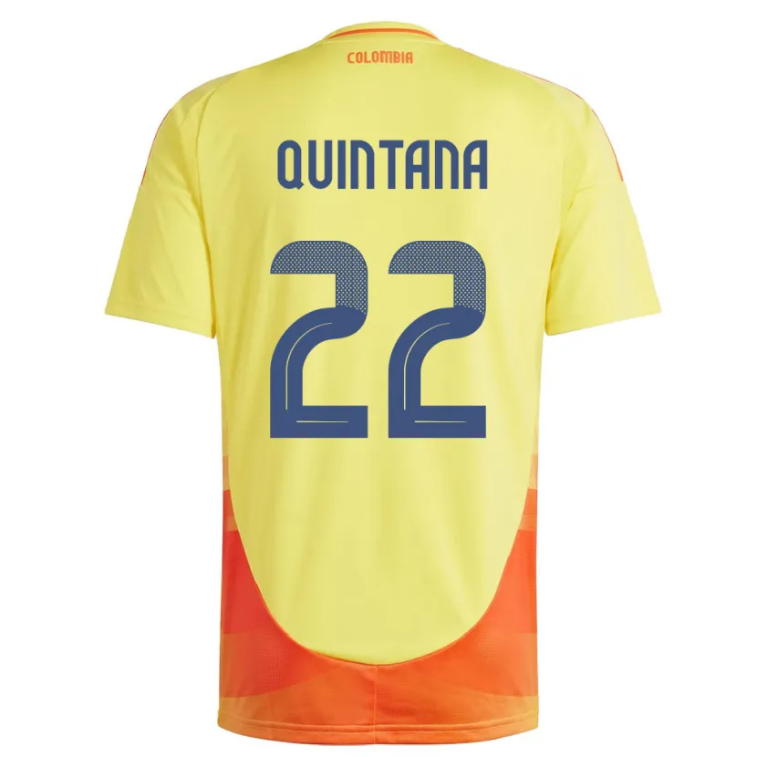 Danxen Herren Kolumbien Breiner Quintana #22 Gelb Heimtrikot Trikot 24-26 T-Shirt Schweiz