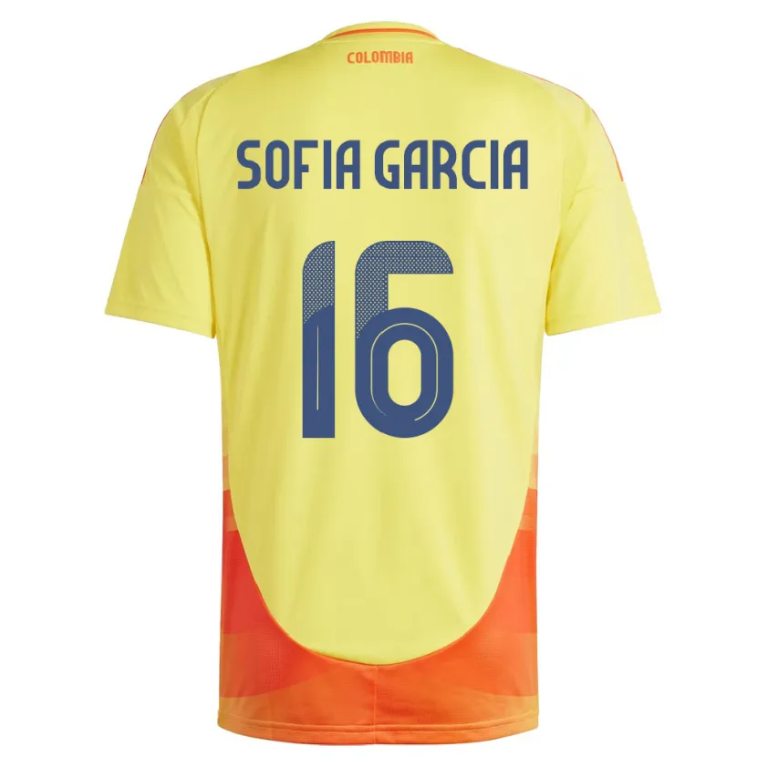Danxen Herren Kolumbien Sofía García #16 Gelb Heimtrikot Trikot 24-26 T-Shirt Schweiz