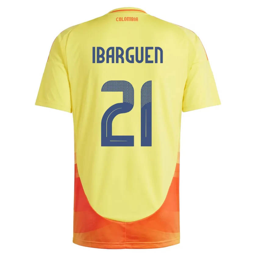 Danxen Herren Kolumbien Kelly Ibargüen #21 Gelb Heimtrikot Trikot 24-26 T-Shirt Schweiz