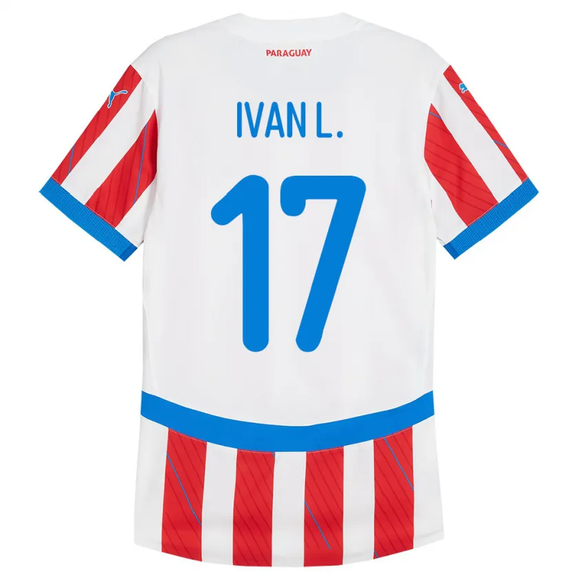 Danxen Herren Paraguay Iván Leguizamón #17 Weiß Rot Heimtrikot Trikot 24-26 T-Shirt Schweiz
