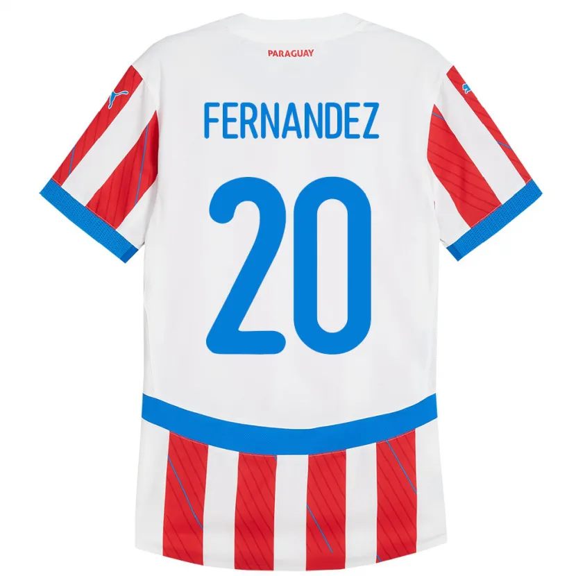 Danxen Herren Paraguay Marcelo Fernández #20 Weiß Rot Heimtrikot Trikot 24-26 T-Shirt Schweiz