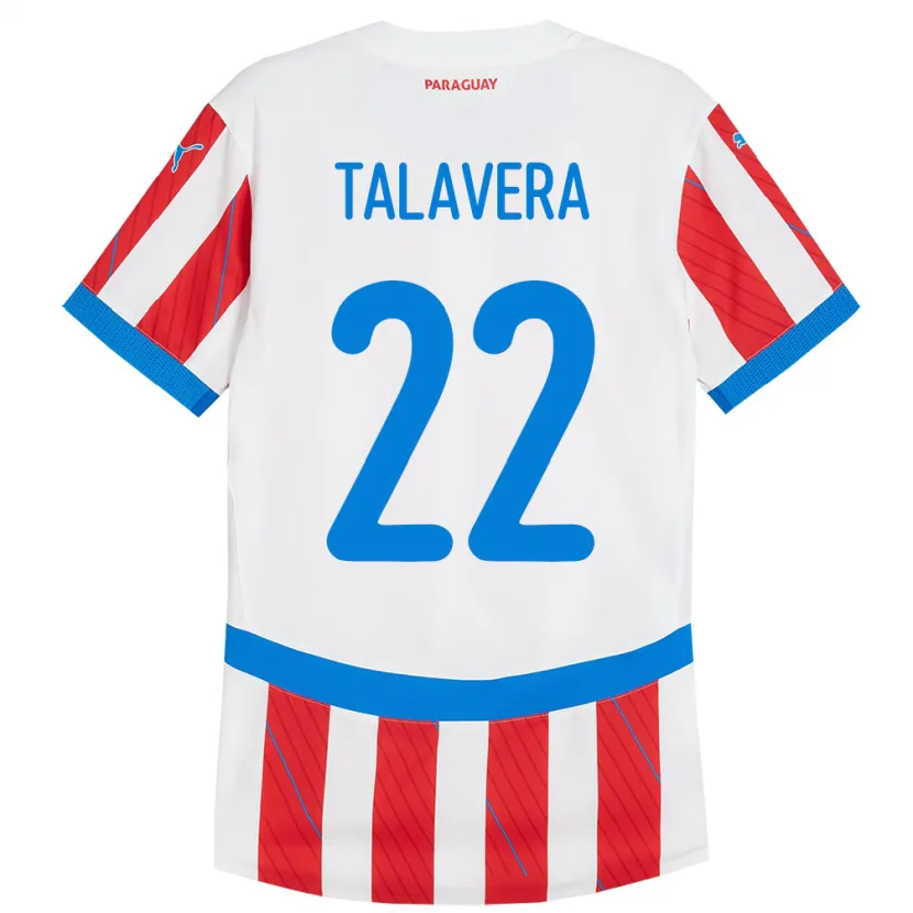 Danxen Herren Paraguay Javier Talavera #22 Weiß Rot Heimtrikot Trikot 24-26 T-Shirt Schweiz