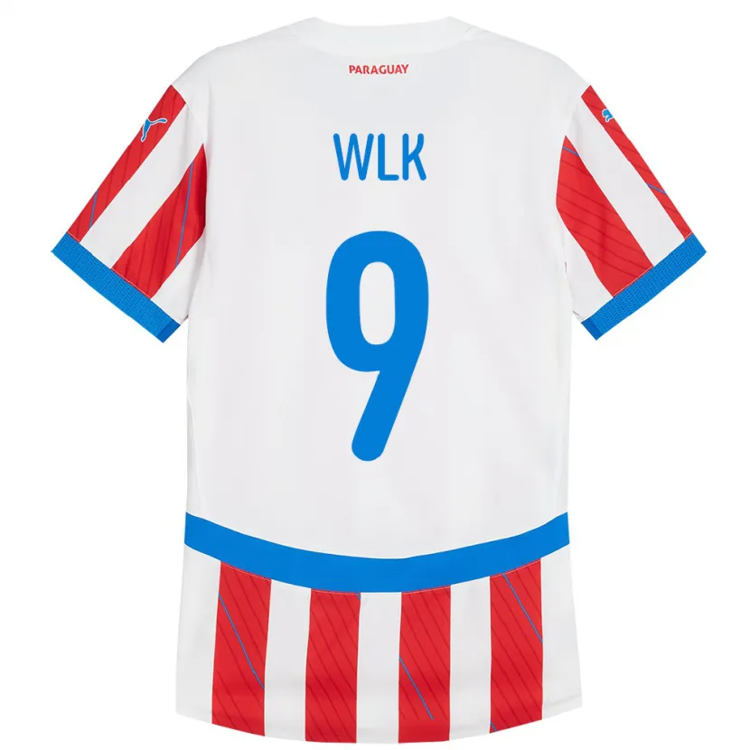Danxen Herren Paraguay Allan Wlk #9 Weiß Rot Heimtrikot Trikot 24-26 T-Shirt Schweiz