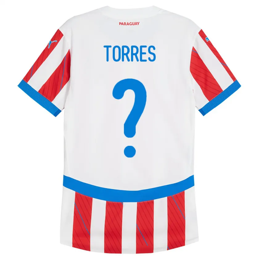 Danxen Herren Paraguay Diego Torres #0 Weiß Rot Heimtrikot Trikot 24-26 T-Shirt Schweiz