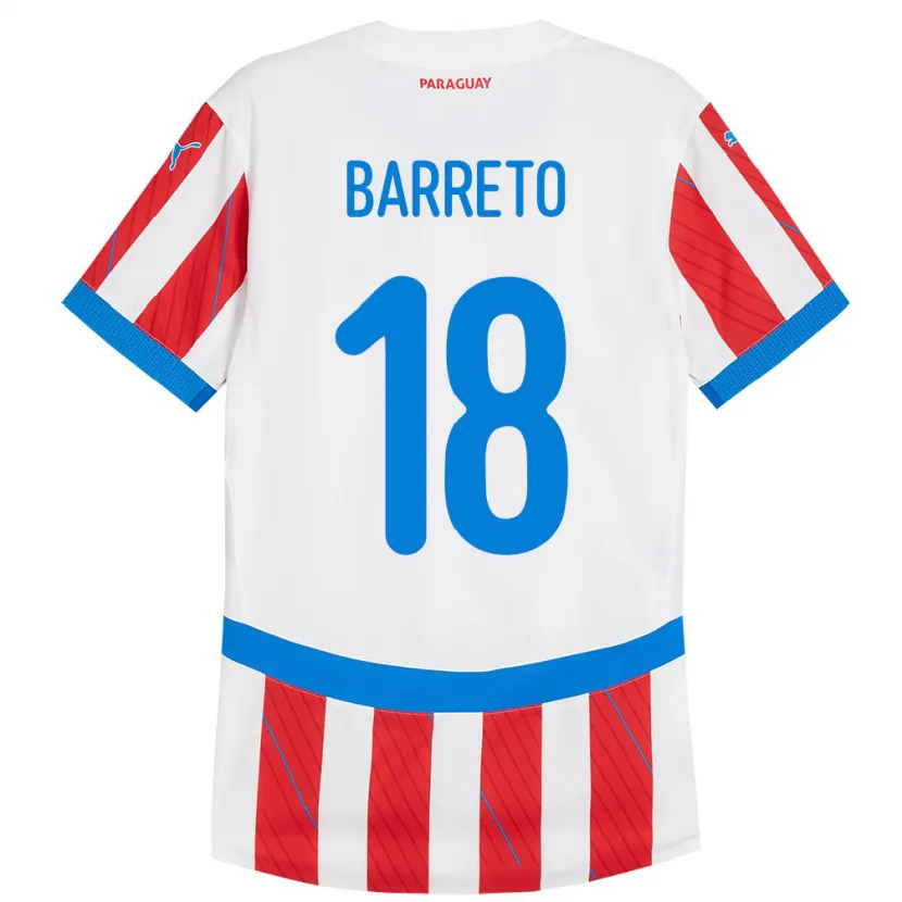 Danxen Herren Paraguay Liz Barreto #18 Weiß Rot Heimtrikot Trikot 24-26 T-Shirt Schweiz