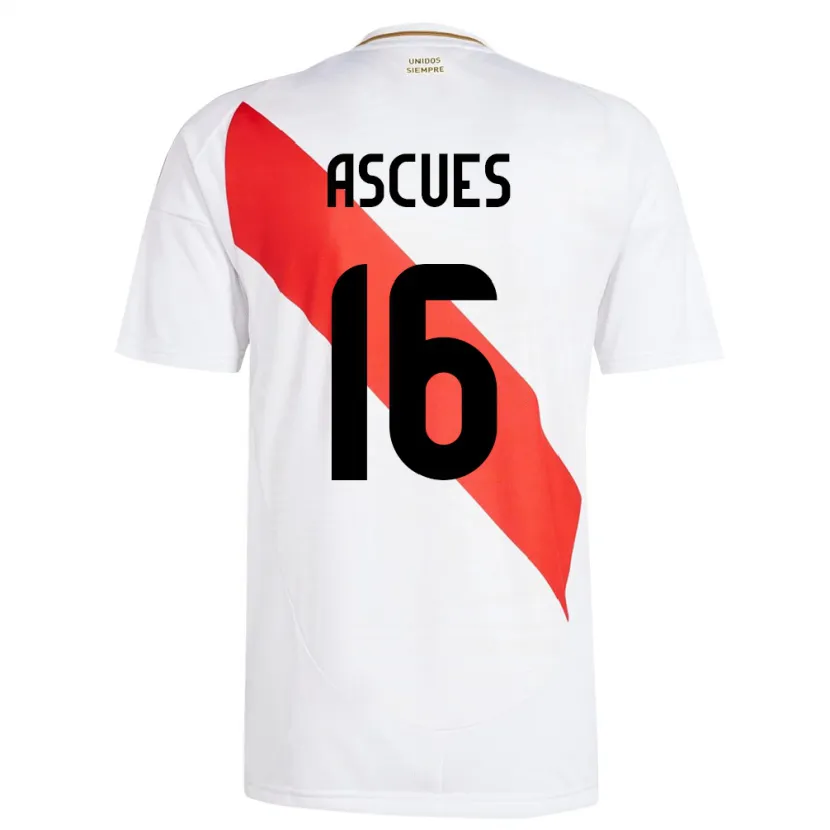Danxen Herren Peru Carlos Ascues #16 Weiß Heimtrikot Trikot 24-26 T-Shirt Schweiz