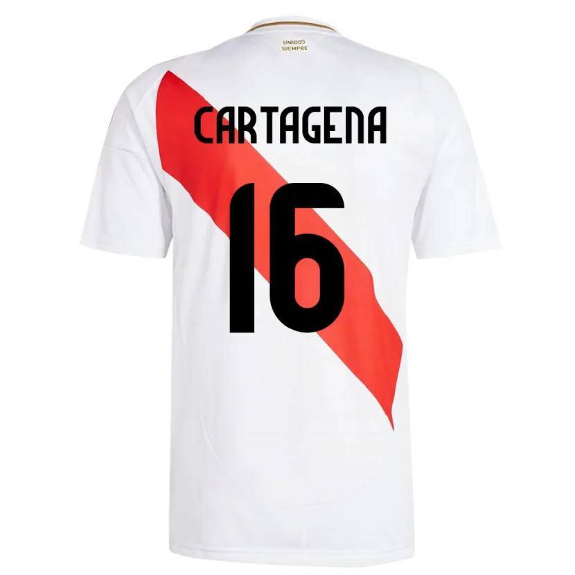 Danxen Herren Peru Wilder Cartagena #16 Weiß Heimtrikot Trikot 24-26 T-Shirt Schweiz