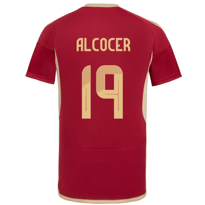 Danxen Herren Venezuela Brayan Alcocer #19 Burgund Heimtrikot Trikot 24-26 T-Shirt Schweiz