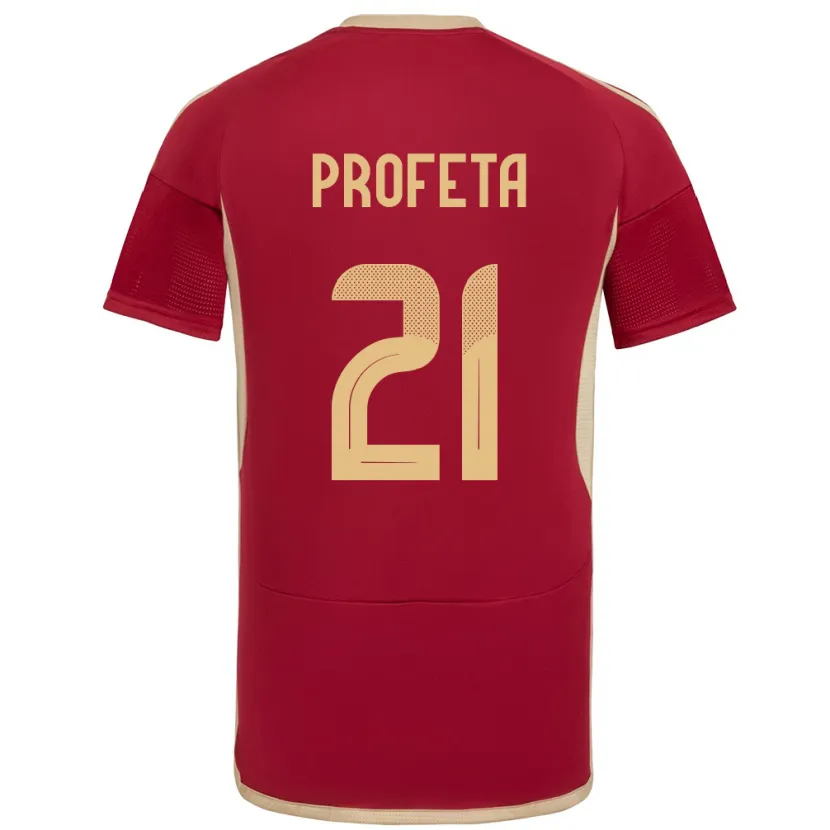 Danxen Herren Venezuela Nicola Profeta #21 Burgund Heimtrikot Trikot 24-26 T-Shirt Schweiz
