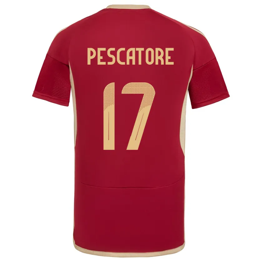 Danxen Herren Venezuela Camila Pescatore #17 Burgund Heimtrikot Trikot 24-26 T-Shirt Schweiz