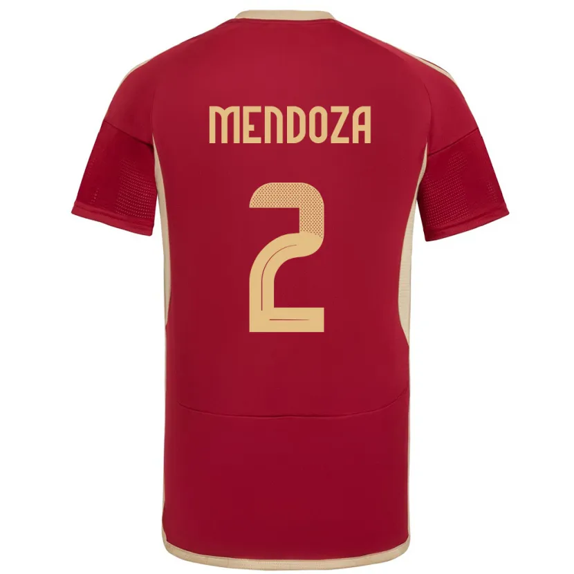 Danxen Herren Venezuela Rafanny Mendoza #2 Burgund Heimtrikot Trikot 24-26 T-Shirt Schweiz