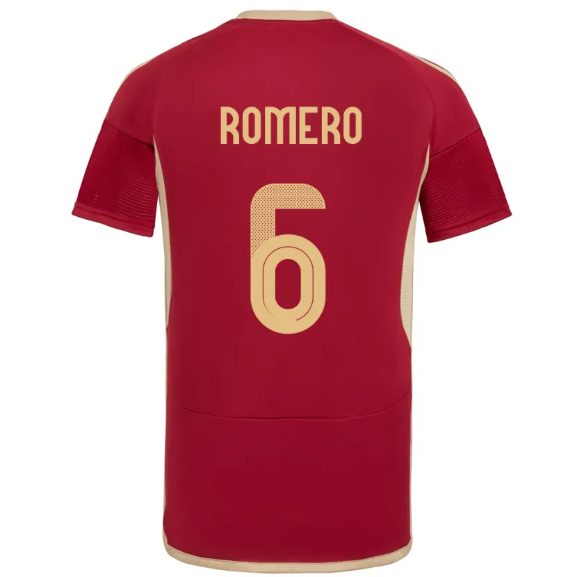 Danxen Herren Venezuela Michelle Romero #6 Burgund Heimtrikot Trikot 24-26 T-Shirt Schweiz