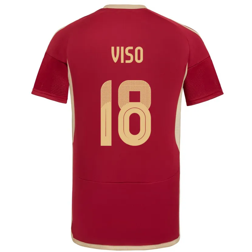 Danxen Herren Venezuela Ysaura Viso #18 Burgund Heimtrikot Trikot 24-26 T-Shirt Schweiz