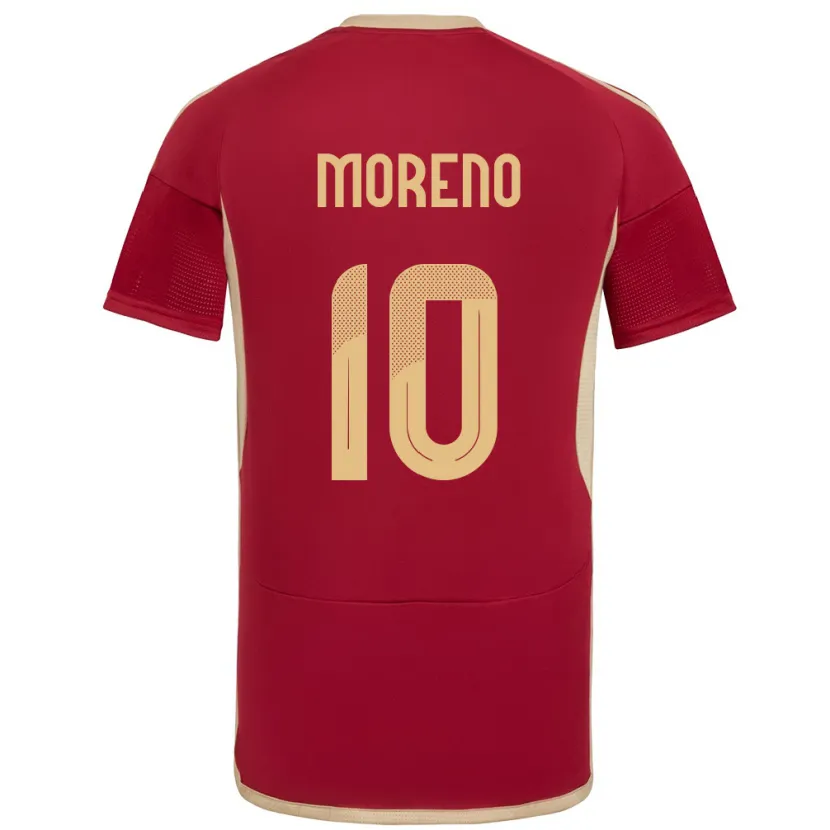 Danxen Herren Venezuela Yerliane Moreno #10 Burgund Heimtrikot Trikot 24-26 T-Shirt Schweiz