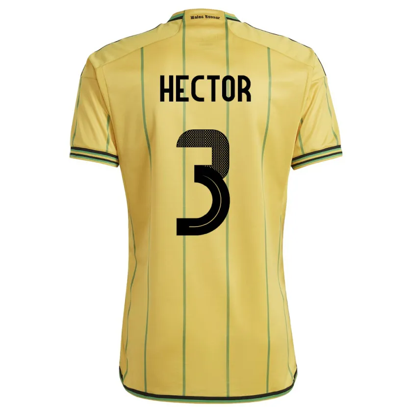 Danxen Herren Jamaika Michael Hector #3 Gelb Heimtrikot Trikot 24-26 T-Shirt Schweiz