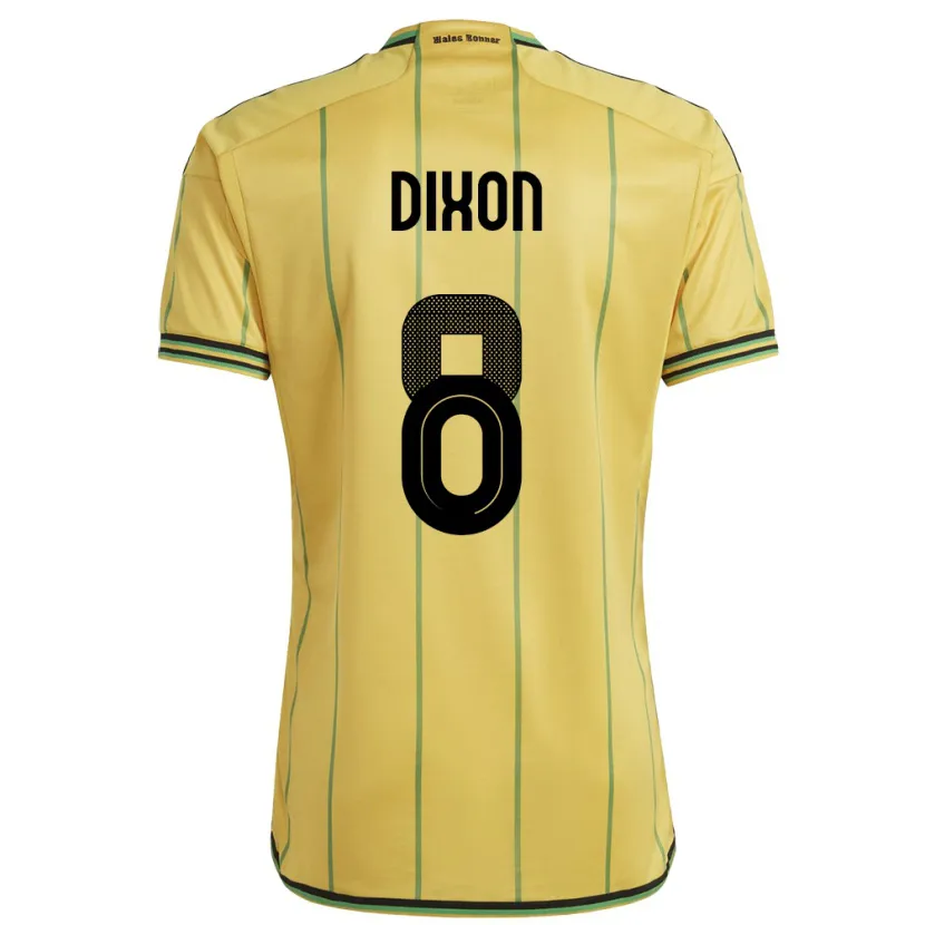 Danxen Herren Jamaika Kaheim Dixon #8 Gelb Heimtrikot Trikot 24-26 T-Shirt Schweiz