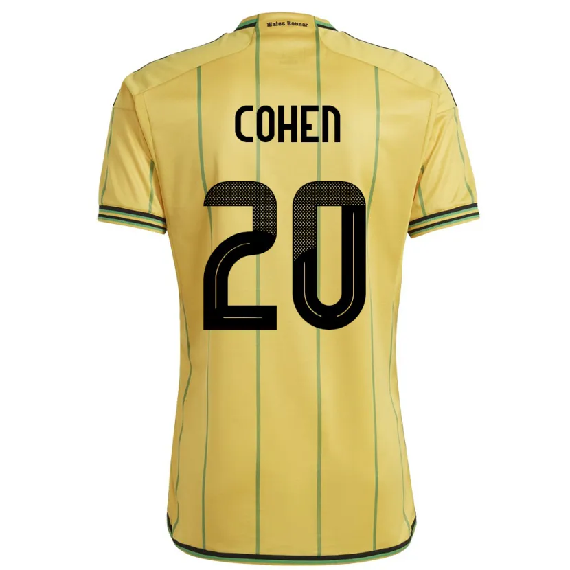 Danxen Herren Jamaika Dunsting Cohen #20 Gelb Heimtrikot Trikot 24-26 T-Shirt Schweiz