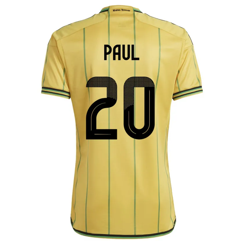 Danxen Herren Jamaika Lachante Paul #20 Gelb Heimtrikot Trikot 24-26 T-Shirt Schweiz