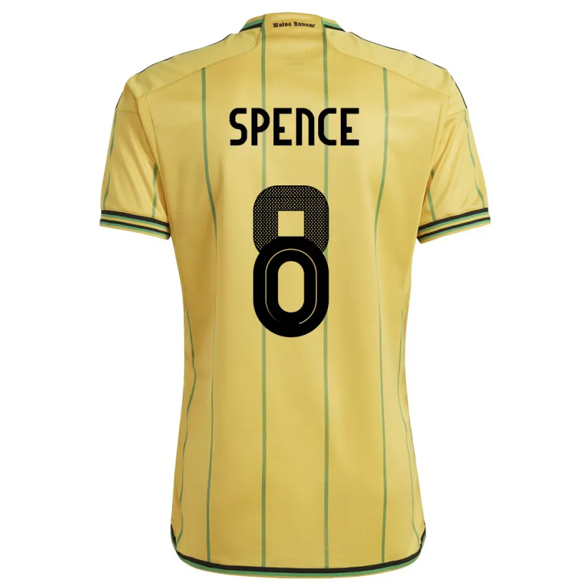 Danxen Herren Jamaika Drew Spence #8 Gelb Heimtrikot Trikot 24-26 T-Shirt Schweiz