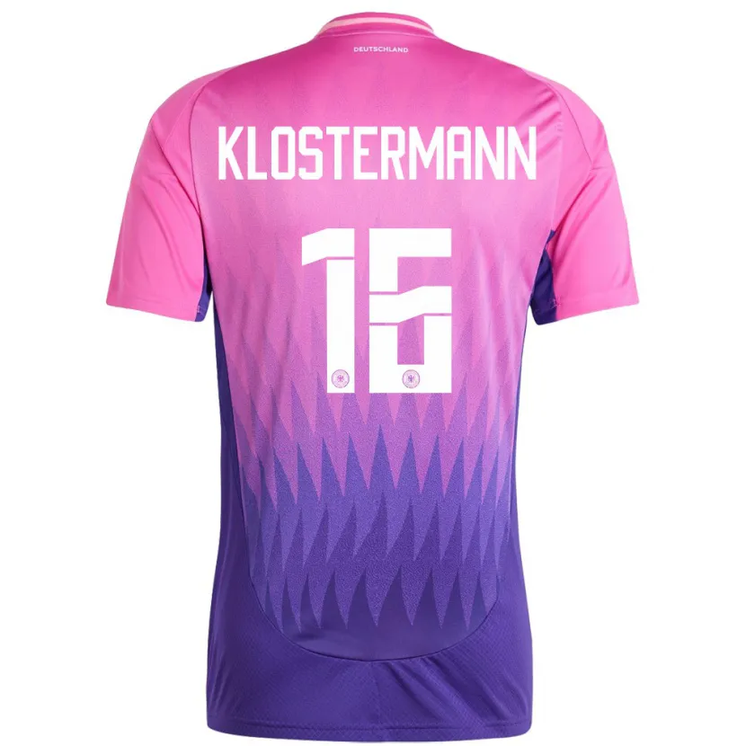 Danxen Herren Deutschland Lukas Klostermann #16 Pink Lila Auswärtstrikot Trikot 24-26 T-Shirt Schweiz