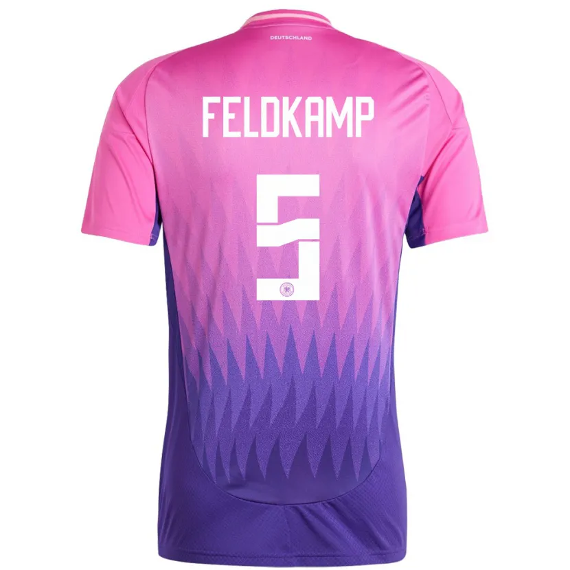 Danxen Herren Deutschland Jana Feldkamp #5 Pink Lila Auswärtstrikot Trikot 24-26 T-Shirt Schweiz