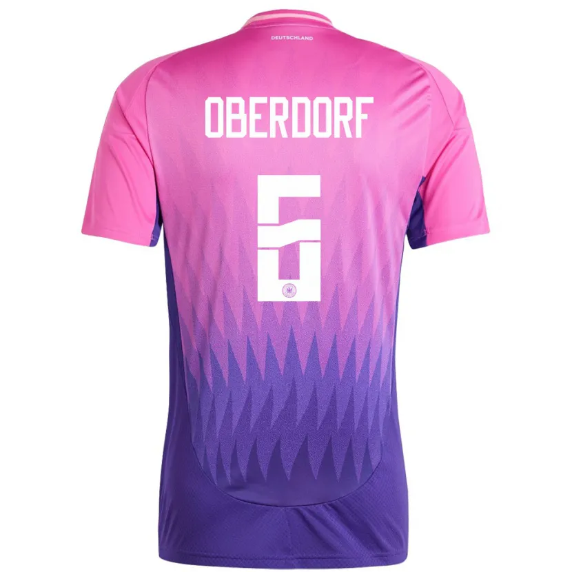 Danxen Herren Deutschland Lena Oberdorf #6 Pink Lila Auswärtstrikot Trikot 24-26 T-Shirt Schweiz