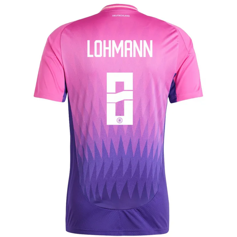 Danxen Herren Deutschland Sydney Lohmann #8 Pink Lila Auswärtstrikot Trikot 24-26 T-Shirt Schweiz