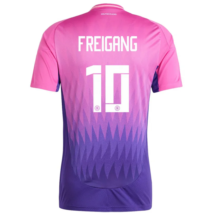 Danxen Herren Deutschland Laura Freigang #10 Pink Lila Auswärtstrikot Trikot 24-26 T-Shirt Schweiz