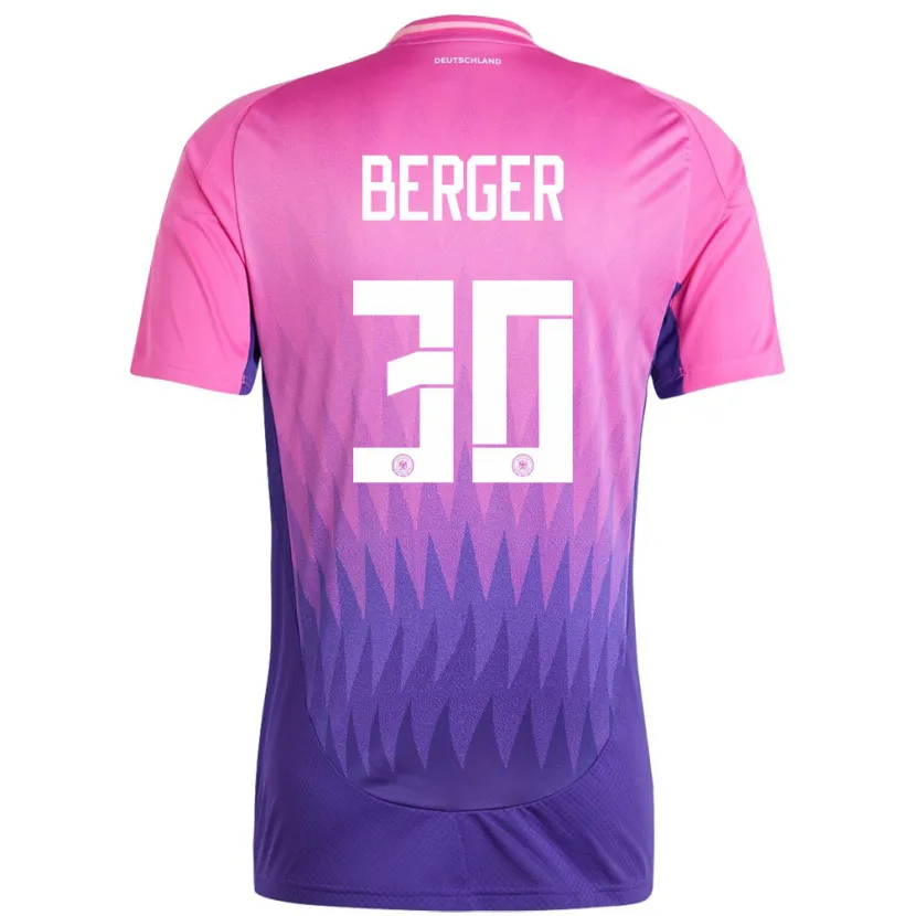 Danxen Herren Deutschland Ann Katrin Berger #30 Pink Lila Auswärtstrikot Trikot 24-26 T-Shirt Schweiz