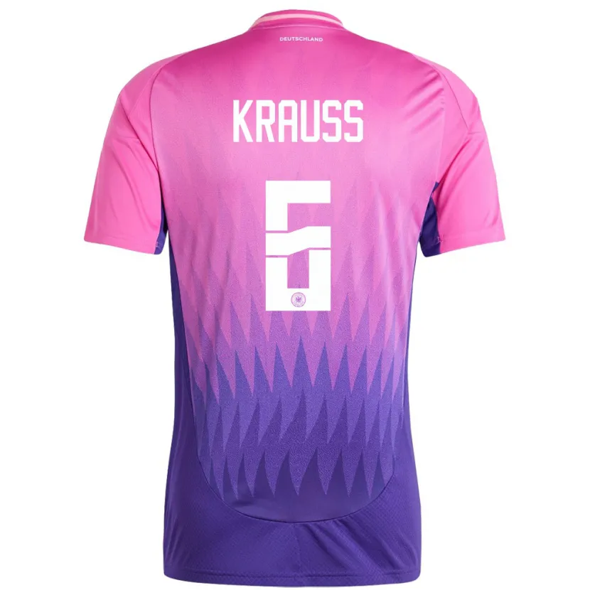 Danxen Herren Deutschland Tom Kraub #6 Pink Lila Auswärtstrikot Trikot 24-26 T-Shirt Schweiz