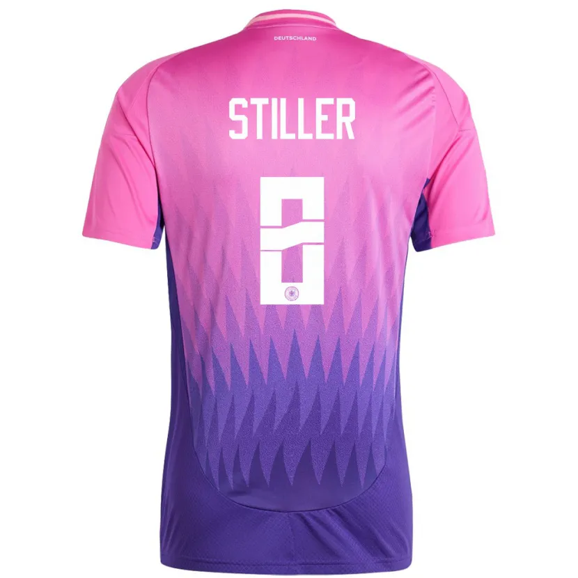 Danxen Herren Deutschland Angelo Stiller #8 Pink Lila Auswärtstrikot Trikot 24-26 T-Shirt Schweiz
