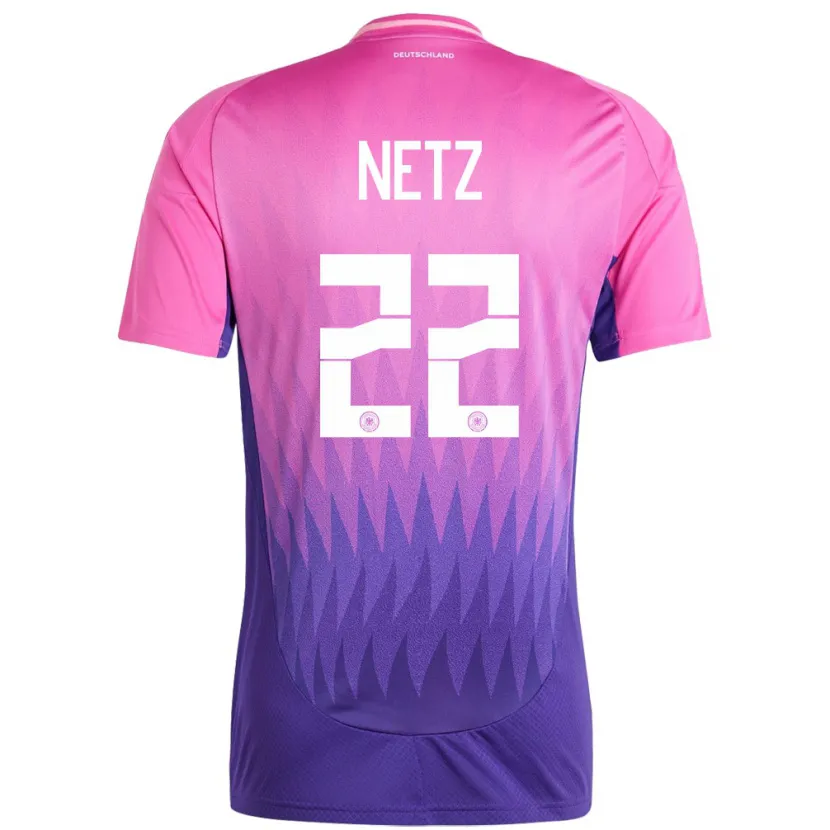 Danxen Herren Deutschland Luca Netz #22 Pink Lila Auswärtstrikot Trikot 24-26 T-Shirt Schweiz