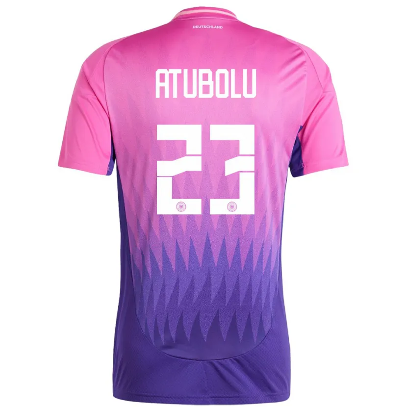 Danxen Herren Deutschland Noah Atubolu #23 Pink Lila Auswärtstrikot Trikot 24-26 T-Shirt Schweiz