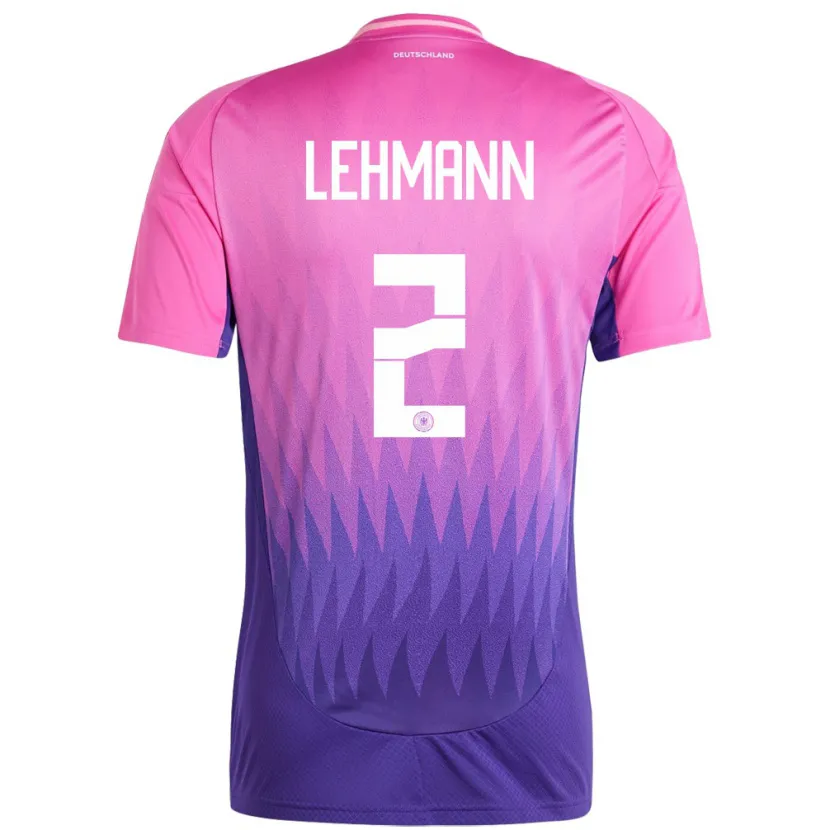 Danxen Herren Deutschland Paul Lehmann #2 Pink Lila Auswärtstrikot Trikot 24-26 T-Shirt Schweiz