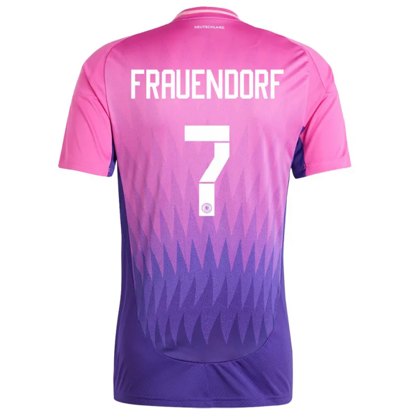 Danxen Herren Deutschland Melkamu Frauendorf #7 Pink Lila Auswärtstrikot Trikot 24-26 T-Shirt Schweiz