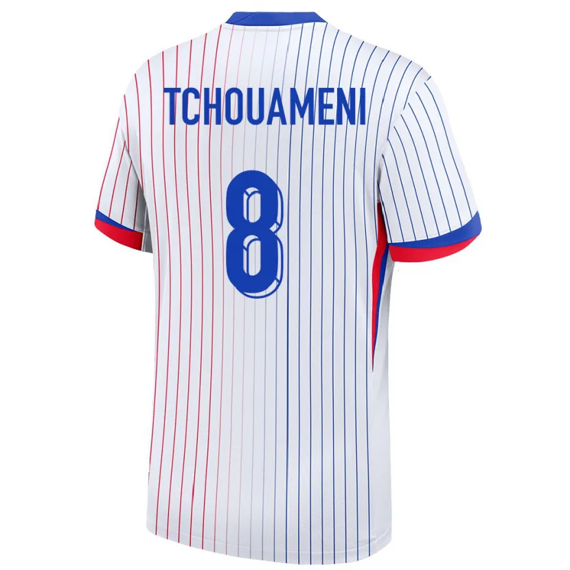 Danxen Herren Frankreich Aurelien Tchouameni #8 Weiß Auswärtstrikot Trikot 24-26 T-Shirt Schweiz