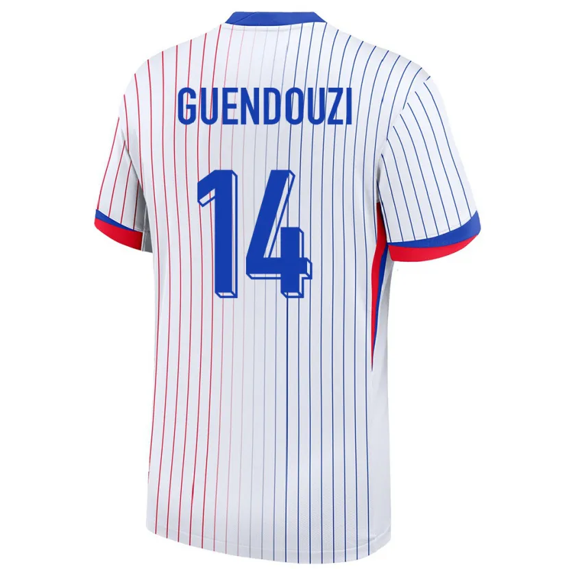 Danxen Herren Frankreich Matteo Guendouzi #14 Weiß Auswärtstrikot Trikot 24-26 T-Shirt Schweiz