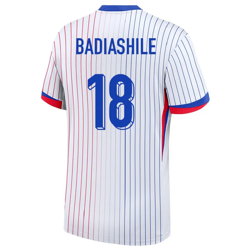 Danxen Herren Frankreich Benoit Badiashile #18 Weiß Auswärtstrikot Trikot 24-26 T-Shirt Schweiz