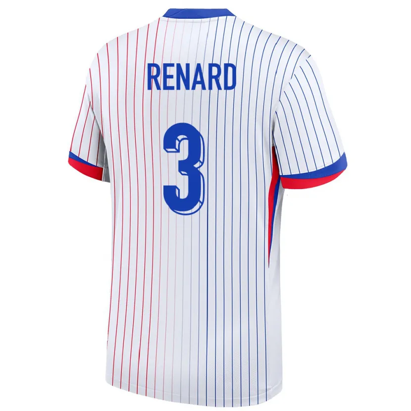 Danxen Herren Frankreich Wendie Renard #3 Weiß Auswärtstrikot Trikot 24-26 T-Shirt Schweiz