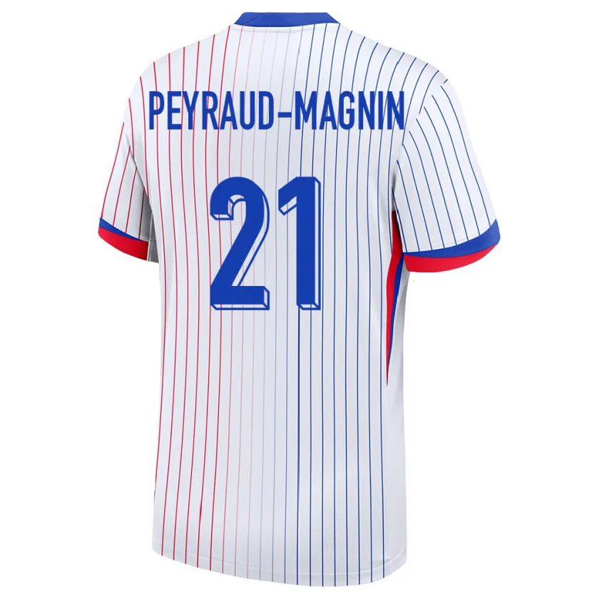 Danxen Herren Frankreich Pauline Peyraud Magnin #21 Weiß Auswärtstrikot Trikot 24-26 T-Shirt Schweiz
