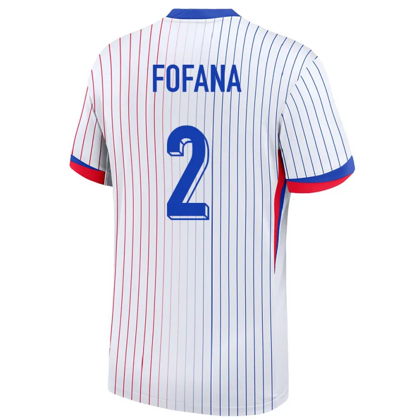 Danxen Herren Frankreich Wesley Fofana #2 Weiß Auswärtstrikot Trikot 24-26 T-Shirt Schweiz