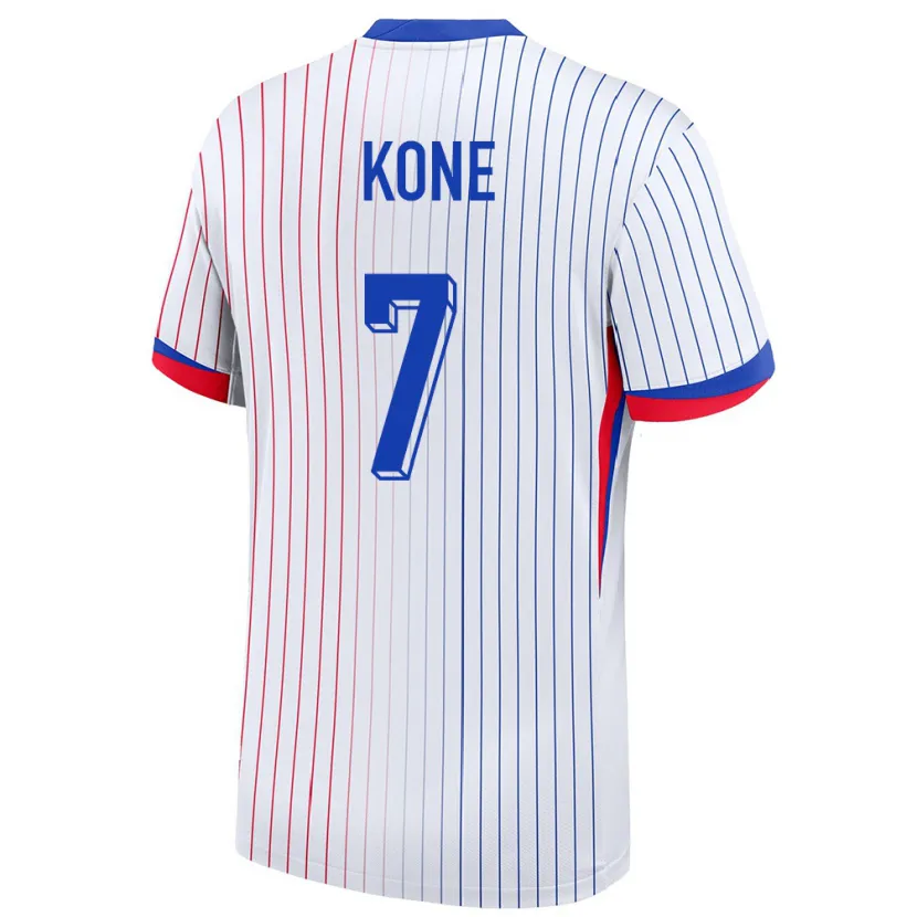 Danxen Herren Frankreich Kouadio Kone #7 Weiß Auswärtstrikot Trikot 24-26 T-Shirt Schweiz