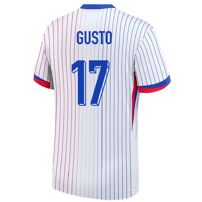 Danxen Herren Frankreich Malo Gusto #17 Weiß Auswärtstrikot Trikot 24-26 T-Shirt Schweiz