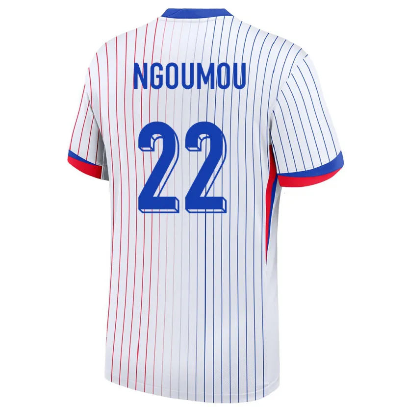 Danxen Herren Frankreich Nathan Ngoumou #22 Weiß Auswärtstrikot Trikot 24-26 T-Shirt Schweiz