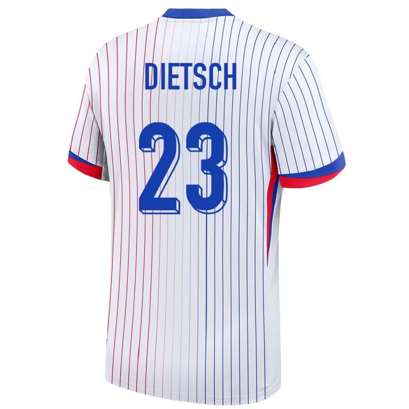 Danxen Herren Frankreich Guillaume Dietsch #23 Weiß Auswärtstrikot Trikot 24-26 T-Shirt Schweiz