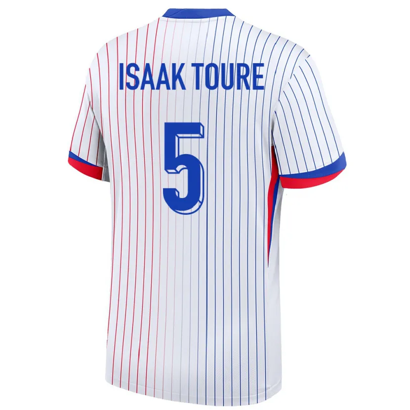 Danxen Herren Frankreich Souleymane Isaak Toure #5 Weiß Auswärtstrikot Trikot 24-26 T-Shirt Schweiz