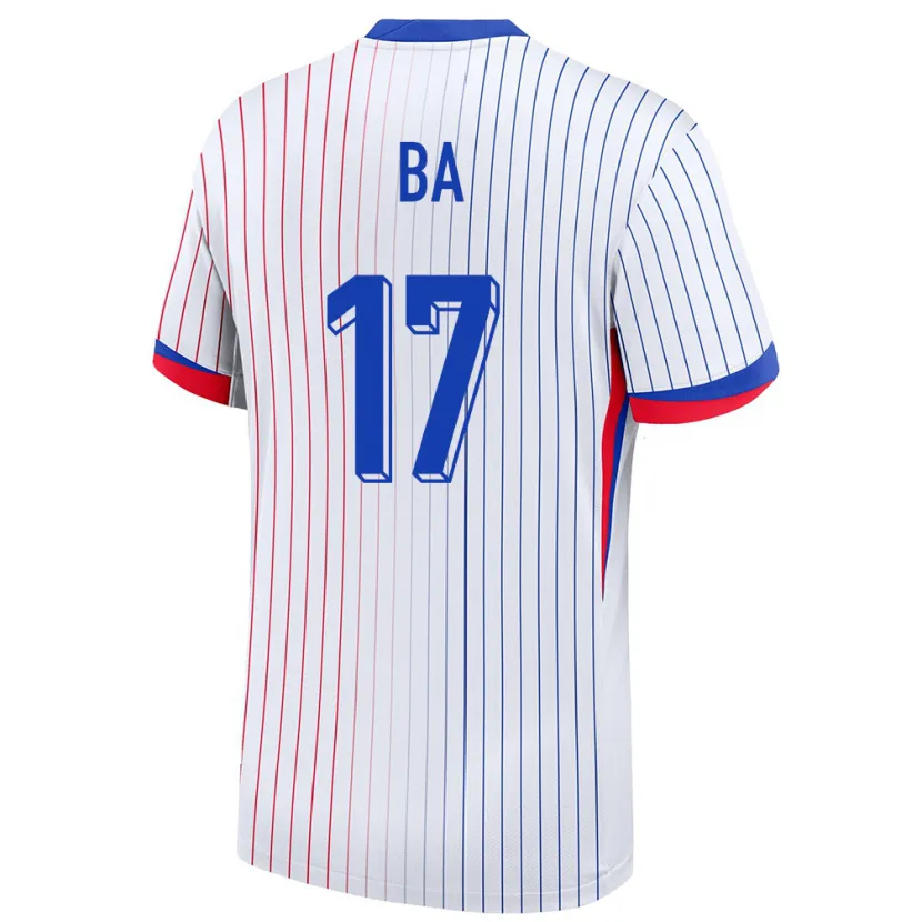 Danxen Herren Frankreich Abdoullah Ba #17 Weiß Auswärtstrikot Trikot 24-26 T-Shirt Schweiz