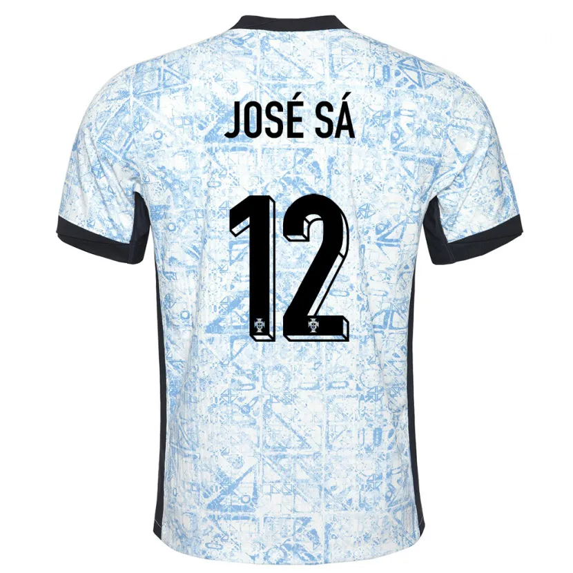 Danxen Herren Portugal Jose Sa #12 Cremeblau Auswärtstrikot Trikot 24-26 T-Shirt Schweiz
