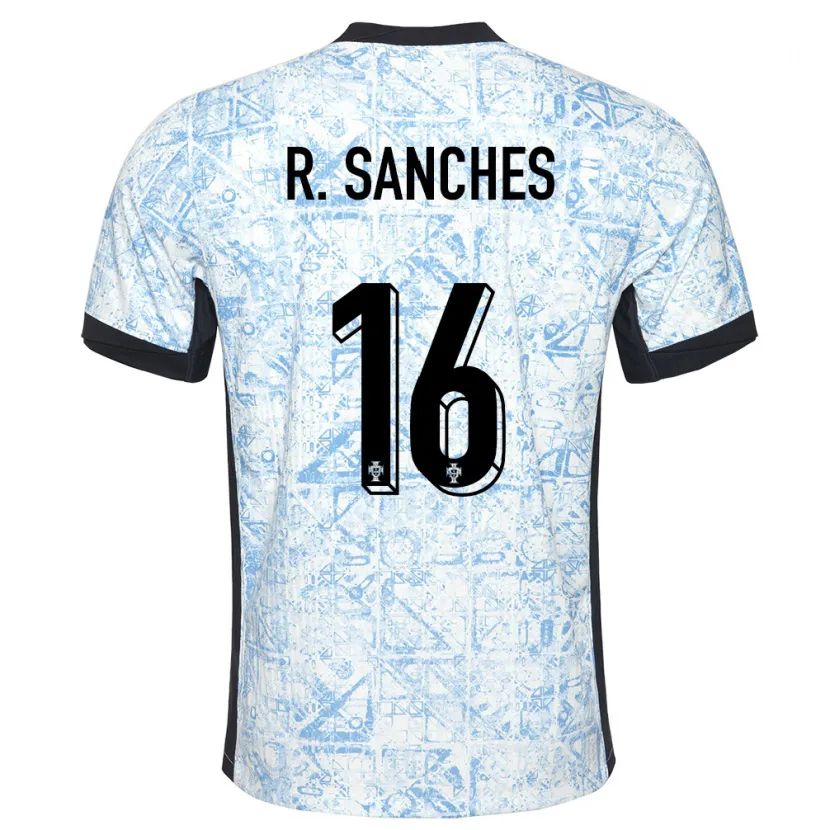 Danxen Herren Portugal Renato Sanches #16 Cremeblau Auswärtstrikot Trikot 24-26 T-Shirt Schweiz