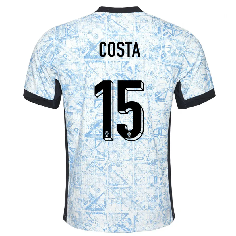 Danxen Herren Portugal Carole Costa #15 Cremeblau Auswärtstrikot Trikot 24-26 T-Shirt Schweiz
